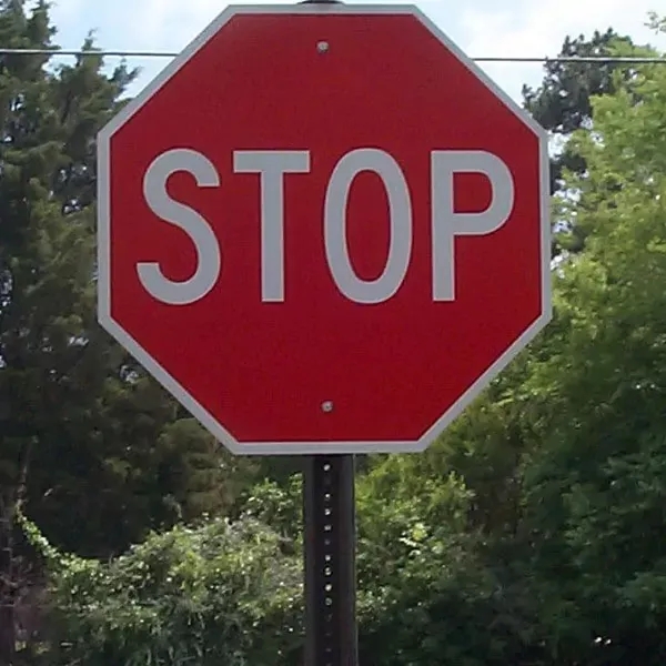 hexagon stop sign